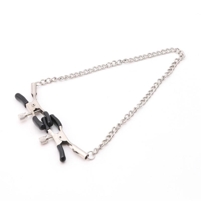 1 Pair 30cm Chains Metal Nipple Clamps Sex Toys Nipples Clips Adult Games For Couples Flirt Toys Nipple Clips For