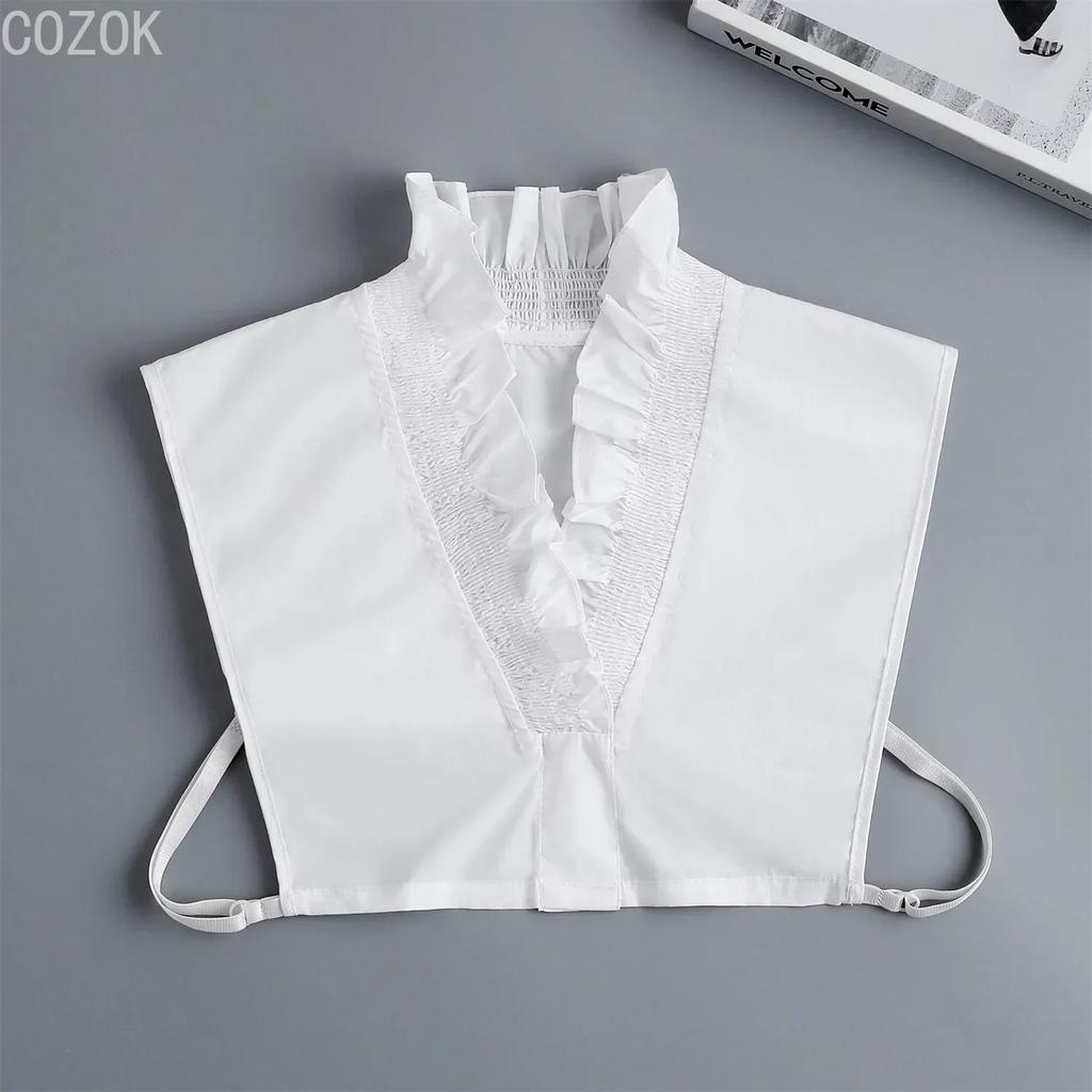Girls Bowknots Lapel Shirt Detachable Collar Autumn Sweater Blouse Women Fake Collar Girls Removable Shirt Neck False Collar
