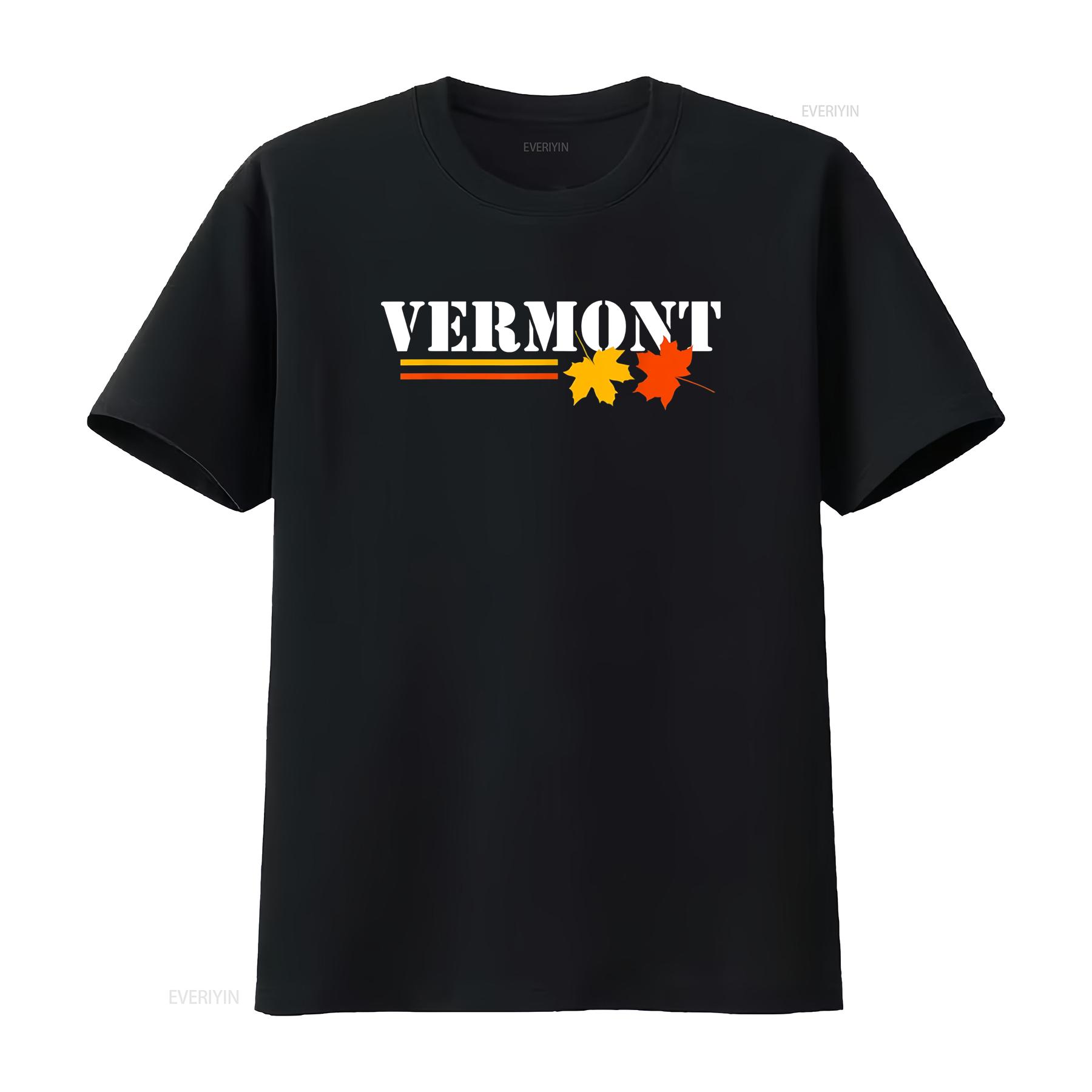 

Vermont Autumn Fall Leaves Seasonal Foliage T Shirt vintage Washed streetwear graphic Comfortable Stretched Stylish 4XL