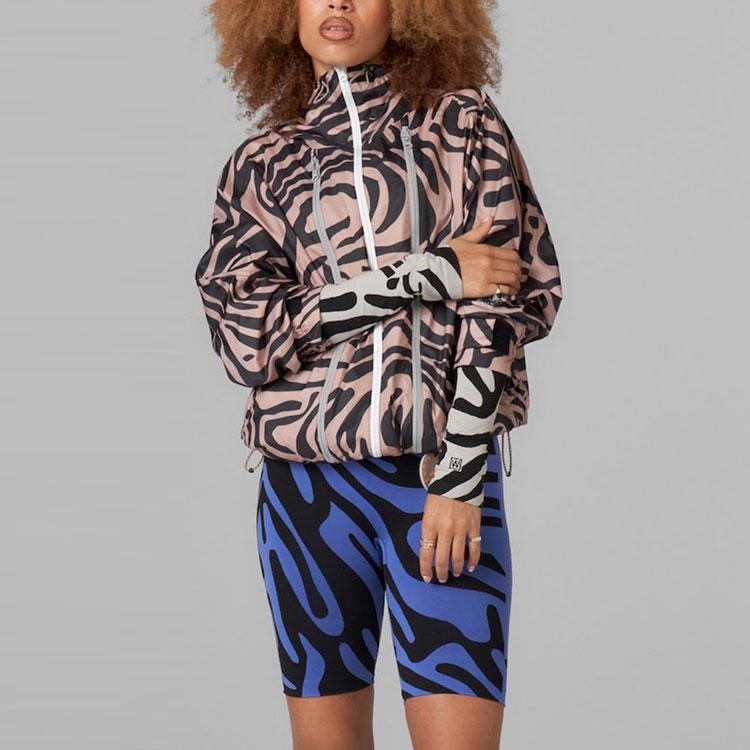 Adidas Veste à capuche à manches longues et imprimé intégral à motif géométrique pour femme H59960