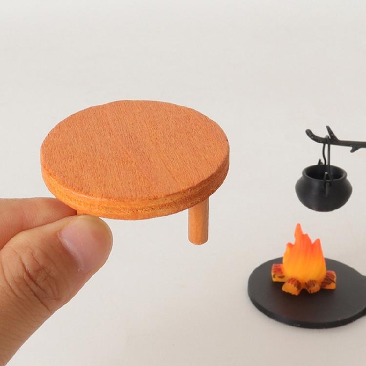 Miniature Kitchen Miniature Set 1/12 Doll House Decoration Hanging Stove Firewood SweetJar Model with Realistic Features