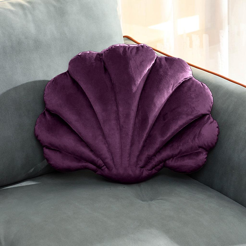 Pillow Cushion Soft Textured Vibrant Color Shell-Shaped Stuffed Throw Pillow Soft Wear Resistant High Elasticity Floor Cushion