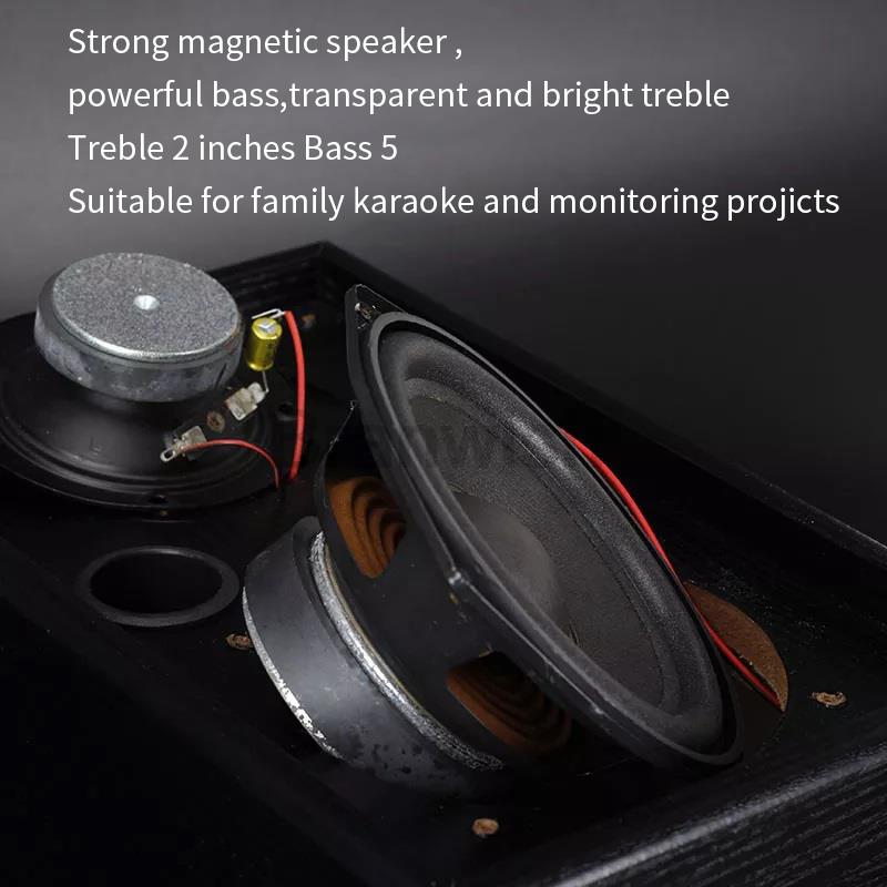 100W High Power 5 Inch Home Speaker Passive Fever Audio Subwoofer K Song Wall Hanging Surround Audio Desktop Front Speaker