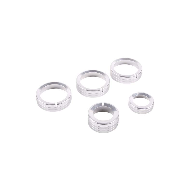 For Hummer H3 2005-2009 Aluminum Alloy Silver/Red Car Modeling Center Control Knob Ring Trim Cover Car Interior Accessories