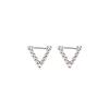 Triangular Earrings Mini Minimalist Temperament Fashionable Small Fresh Geometric Design Inverted Triangular Bead Earrings