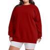Plus Size Sweatshirt For  Women Oversized Crewneck Long Sleeve Pullover Tops