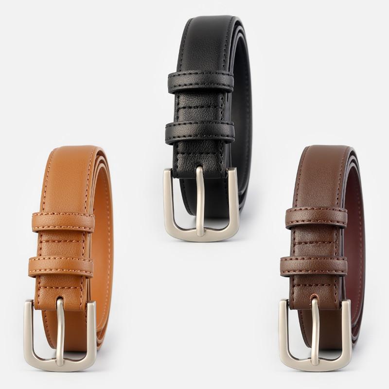 Genuine Leather Lady Belt With Alloy Buckle For Business And Casual Outfits