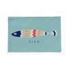 Linen Placemat Table Mat Fish Print Nordic Pads For Kitchen Dining Table Disc Pads Bowl Coasters Home Decor 44x28cm 2/4/6pcs