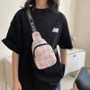 Spring and Summer Lightweight Small Bag Women's 2025 New Contrasting Color Messenger Plaid Key Mobile Phone Bag Waist Bag Breast Bag