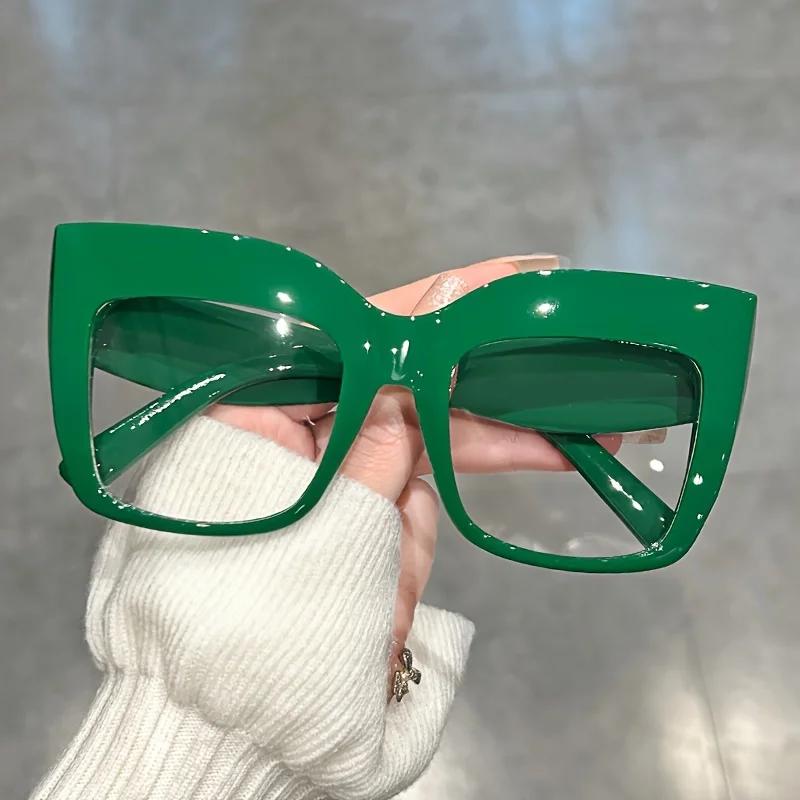 Stylish Jelly Color Cat Eye Glasses Women Clear Lens Fashion Accessory Eyewear Party Spectacles