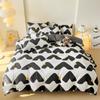 Simple Bedding Washed Cotton Four-piece Set Pastoral Bed Sheet Quilt Cover Bedding Three-piece Set