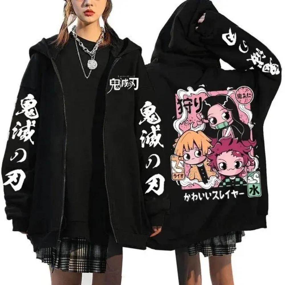 

Anime Zipper Jacket for Men Anime Printed Cardo Nazaku Streetwear Role Playing Y2K Top S