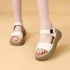 Thick-soled Roman Sandals Women's Summer 2025 New Small Height Increase Fashionable Versatile Flat-soled Soft-soled Beach Shoes