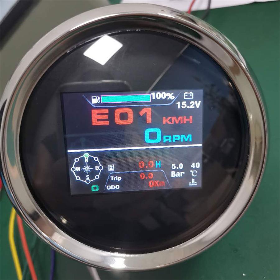 10 in 1 Boat Tacho Speed Water Temp Fuel Pressure Odometer Hours Trip Volt Gauge