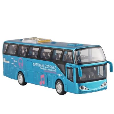 1/64 Children's Bus Alloy Model with Sound & Light Features - Fun & Interactive - Ideal for Playtime, Learning, Or Decorating