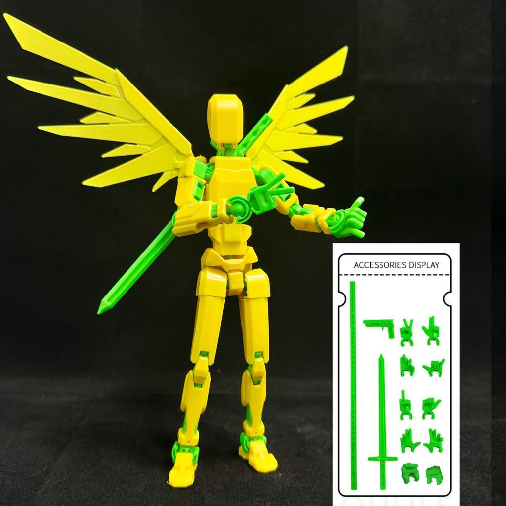 Anjos Mecânicos 13 Figuras de Ação T13 Figura Impressa em 3D Articulada Multi-Articulada Sorte 13 Figura de Ação Manequim Brinquedos de Montagem DIY