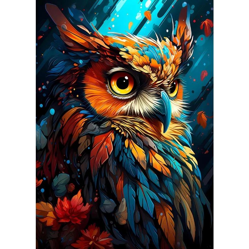 Niedliche Eule Vogel Tiere Blume Poster und Drucke Leinwandmalerei Vintage Wandkunst Bilder für Wohnzimmer Heimdekor Cuadros