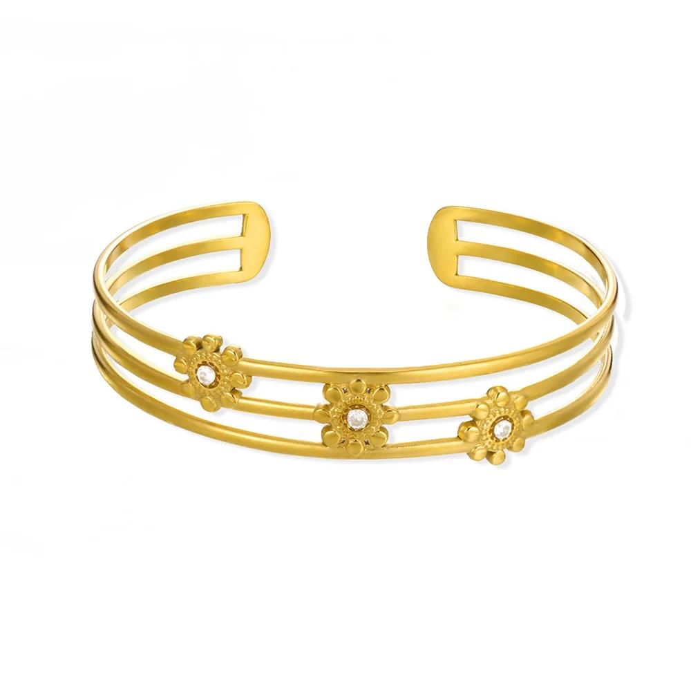 26 Style Elegant Bowknot Stainless Steel Bracelet for Women Gold Color Evil Eye Adjustable Charm Bracelets Fashion Zircon Gifts