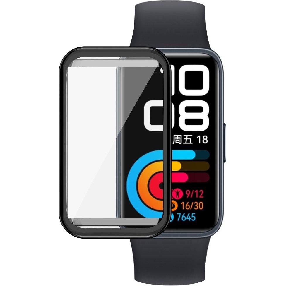 2in1 Case with Silicone Cover for Huawei Band 8 / Huawei Band 9 / Huawei Band 10, Black