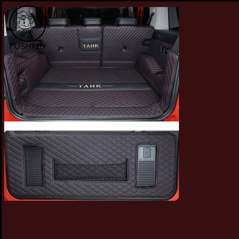 For GMW TANK 300 2025 2024 2023 Car Trunk Protection PU Leather Mat Catpet Interior Modification Cover Part Auto Accessories