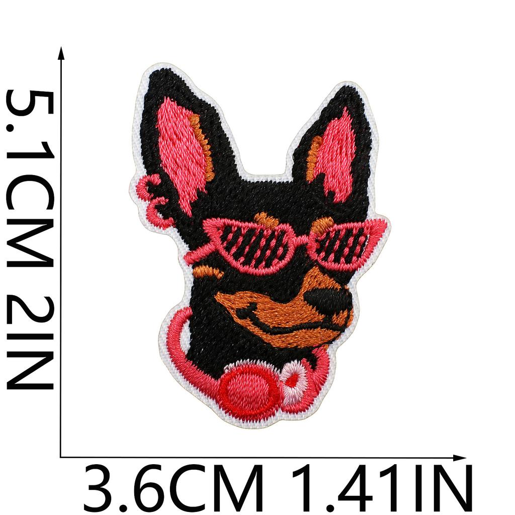 Cute Dog Embroidery Cloth Sticker Corgi Spotted Dog Computer Embroidery Label Clothes Bag Decoration Beagle Patch Sticker