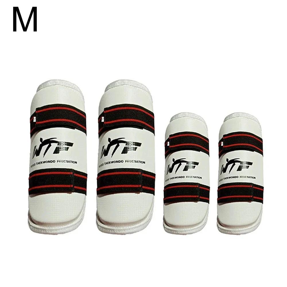Sports Arm Leg Guards Martial Arts Sparring Gear Taekwondo Arm Shin Guards Daily Adults Child PU Protectors Thick Durable 1Set