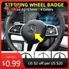 Car Sticker Hot For Benz For AMG Benz 1pcs 52mm 57mm Car Steering Wheel Badge Emblem Sticker Auto-Styling For Mercedes Benz A B