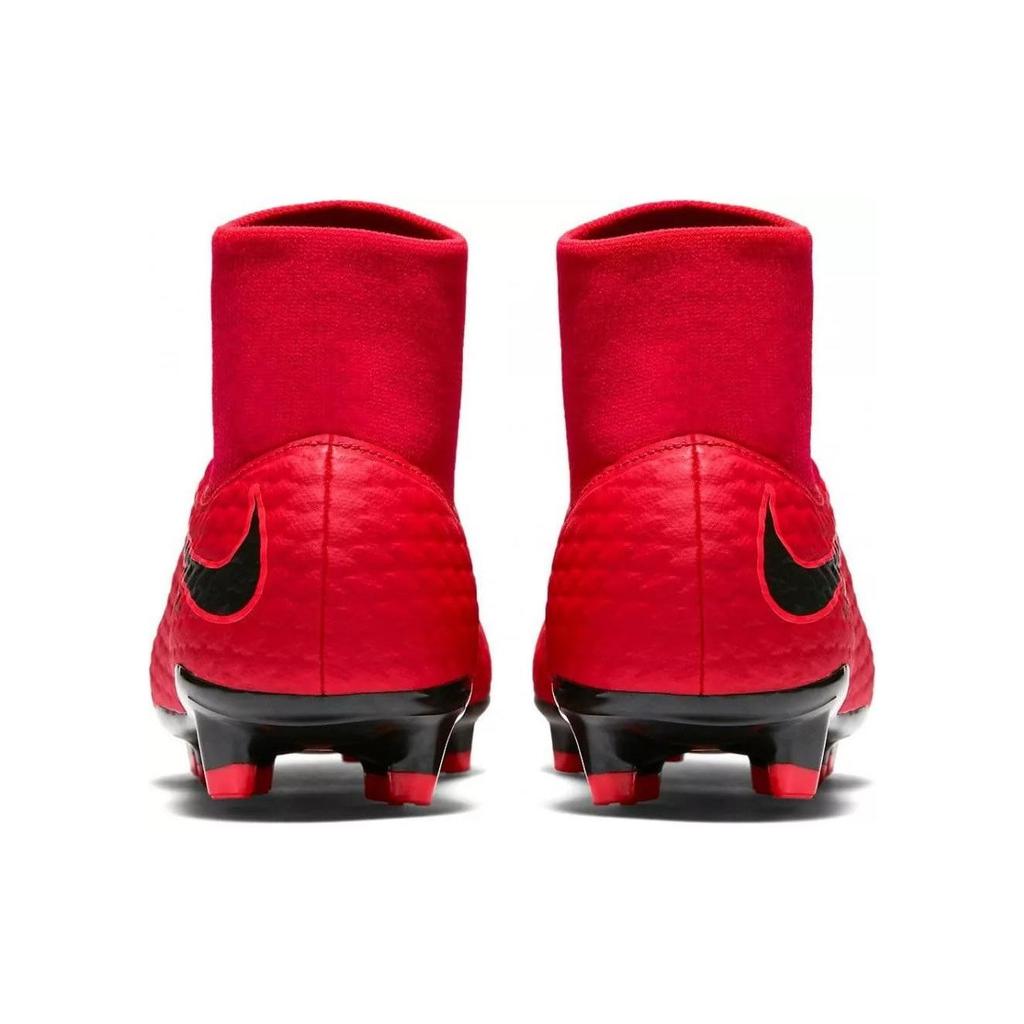 Nike Hypervenom Phelon 3 DF FG Botín Duradero Ligero Zapatos de Fútbol para Hombre Zapatos de Fútbol Rojo Negro 917764-616