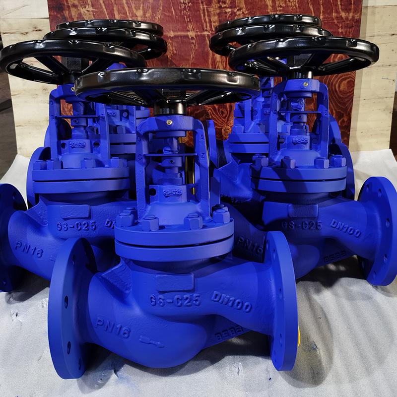 DN100 Industrial Bellows Extended Stem Carbon Steel Flanged Globe Valve WJ41H-16C