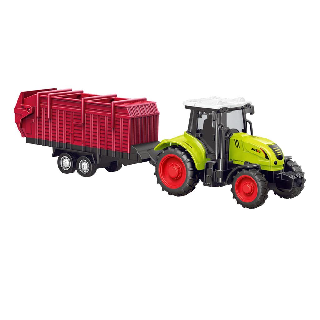 Farm Tractor Truck Toy Play Vehicle Engineer Car Friction Powered Push and Go for Children Ages