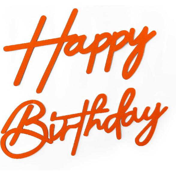 Red Happy Birthday Sign for Backdrop - Felt Happy Birthday Letters for Balloon Arch Party Wall Decor Large Happy Birthday Signs for Boys Girls Women оранжевый