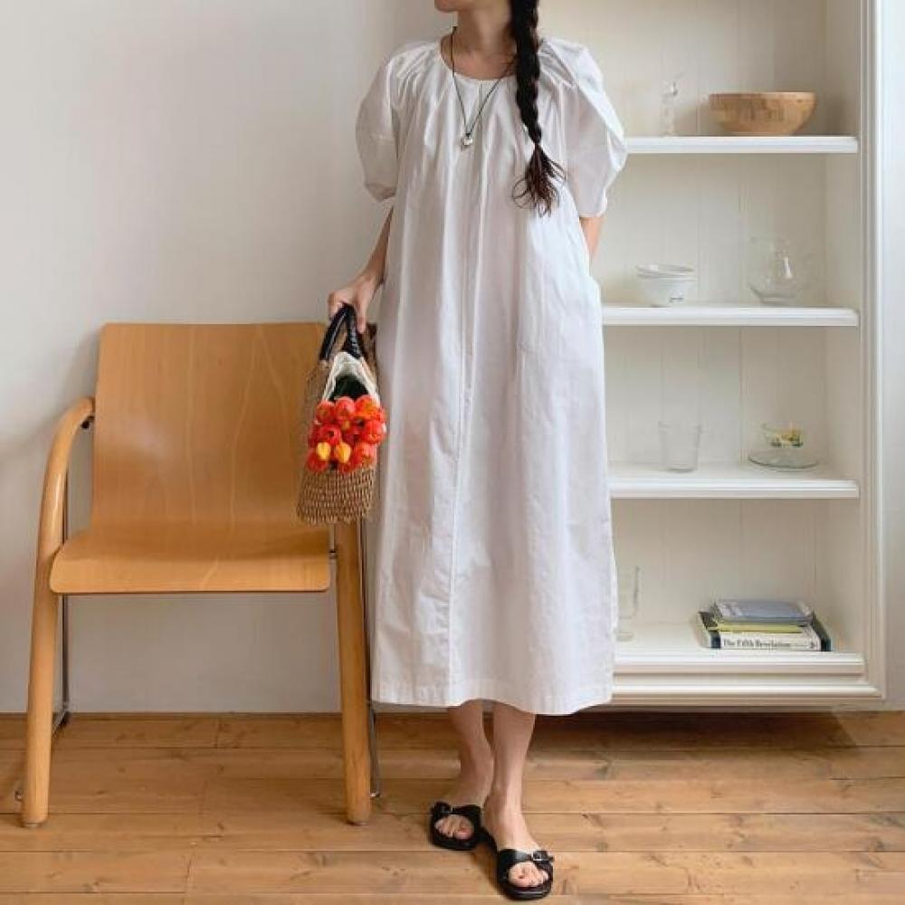 New Arrivals Open Run Mihelt Long Dress Crew Neck
