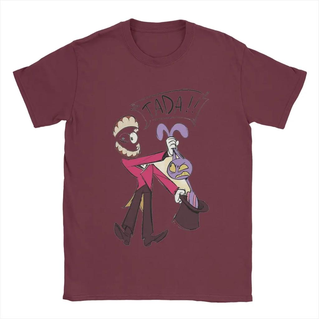 The Amazing Digital Circus Men T Shirts Pomni Ragatha Caine Vintage Tee Shirt Short Sleeve T-Shirt Cotton Printed Clothing