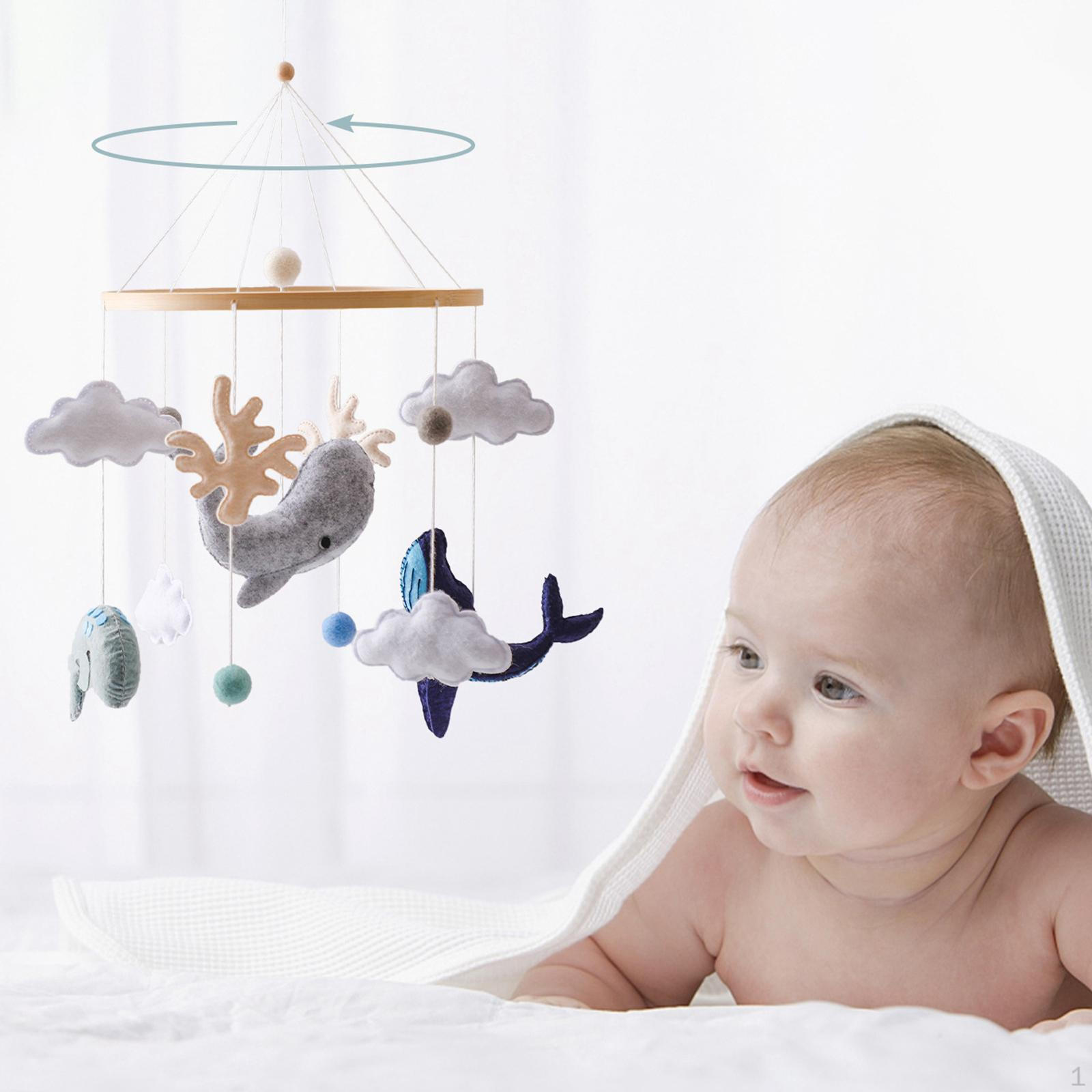 

Детская кроватка, мобильная кровать-колокольчик, игрушка раннего развития, Монтессори, фетровые украшения, подвесное украшение для новорожденных