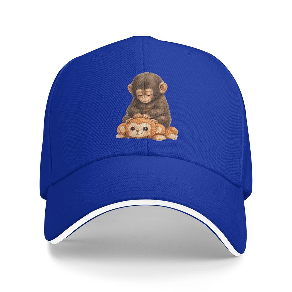 Summer Monkey Punch Baseball Cap Hunting Camping Classic Print Sun Trucker Hat Unisex Unisex Breathable Baseball Caps
