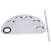 Makeup Mixing Palette Stainless Steel Spatula Paint Pigment Lipstick Color Blending Plate