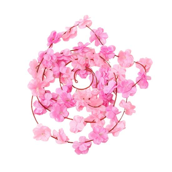 250cm Long Lasting Artificial Flower Vines Romantic Fashion 45 Heads Ceiling Cherry Blossom Vine