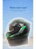 Electric Motorcycle Helmet with Dual Visors for All Seasons - Men's and Women's Winter Warm Full Helmet