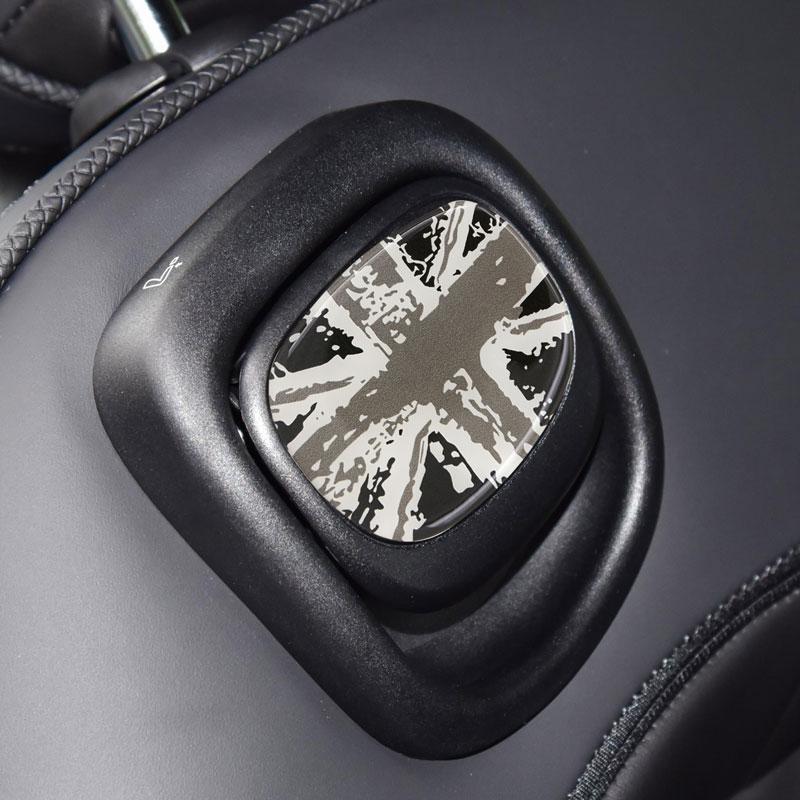 Union Jack Rukojeť opěradla sedadla 3D nálepka Epoxidová dekorativní nálepka Ochranná fólie pro Cooper One F56 Příslušenství