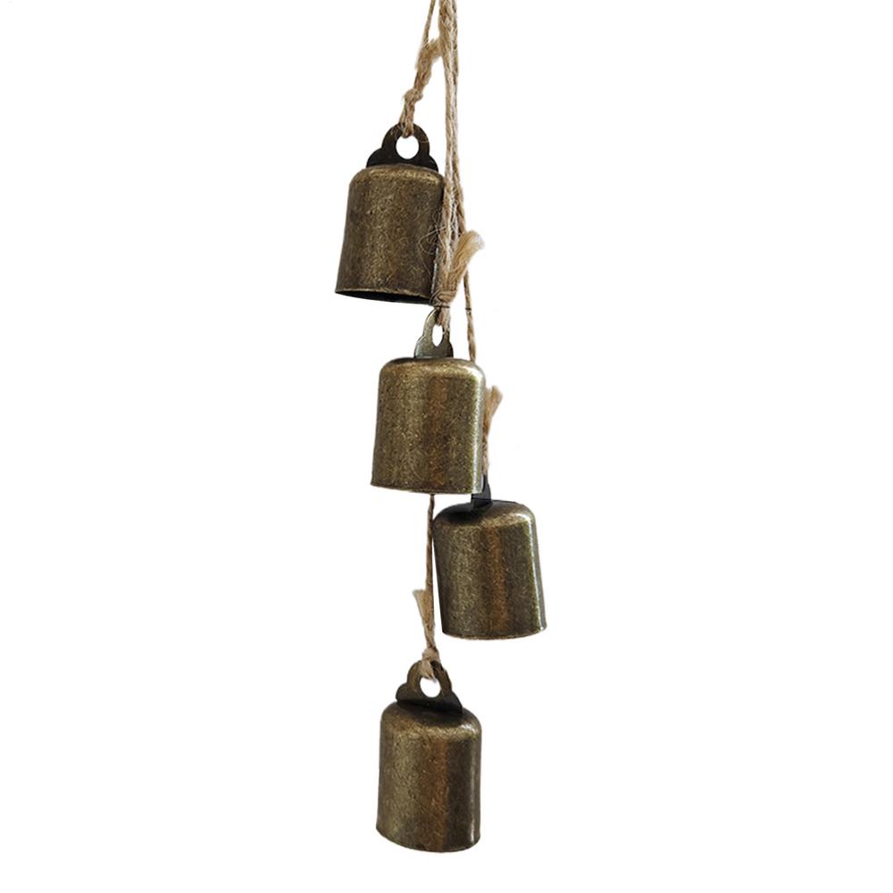 Bells Christmas Decor Decorative Bells Rustic Decor Tree Ornaments Iron Wind Chimes Home Decorations for Wreath Garden Wall