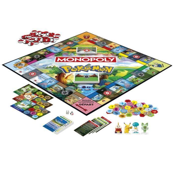 Monopoly pokémon, jeu de société de plateau, 2 à 4 joueurs, jeux pour enfants et fans de pokémon, env. 45 minutes, dès 8 ans