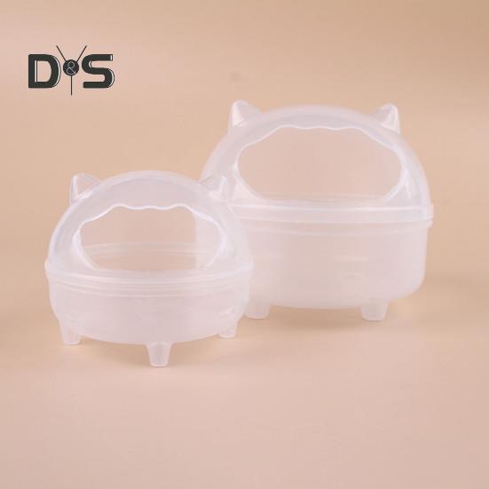 Hamster Bathroom Transparent Hamster Bathtub Hamster Sand Bath Container Small Animals Sandbox Dust Bathtub Hamster Bed for Cage Accessories
