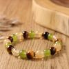 Festive Gifts Tiger Eye Green Aventurine Rutilated Quartz Beaded Bracelet Natural Fashion Jewelry For Men Women Daily Wear Gift