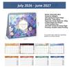 Daily Schedule Desktop Calendar Portable Standing Flip Calendar Annual Calendar  Desktop Use