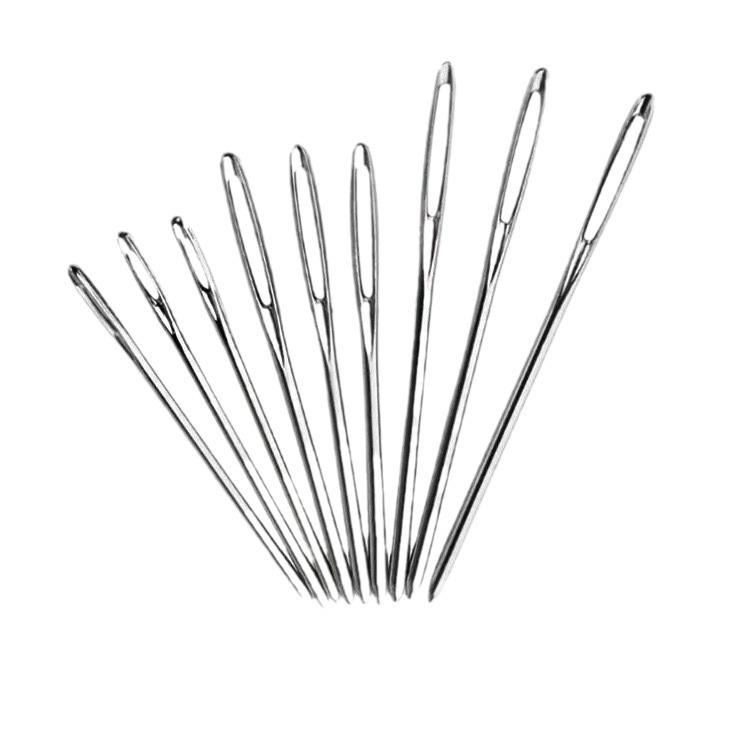 Large Eye Hand Sewing Needles Kit, Big Eye Stitching Needles for Yarn, Embroidery & Jewelry Beading, Household Sewing Acce