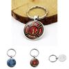 Sleek Rescue Firefighter Emblem Keychain Gemstone Zinc Alloy Key Ring For Men And Women