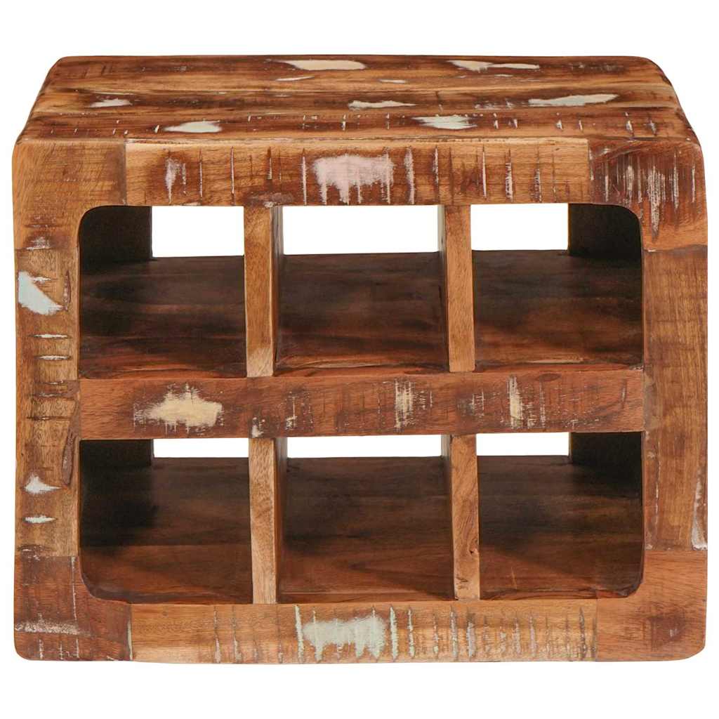 Wine Rack Brown 44 X 30 X 35 Cm Solid Upcycled Wood