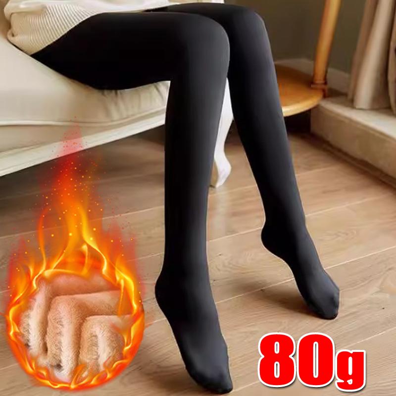 

300g Women s Warm Translucent Pantyhose Leggings Winter Thicken Fleece Tights Stockings Female High Waist Elastic Slim Pantyhose One Size
