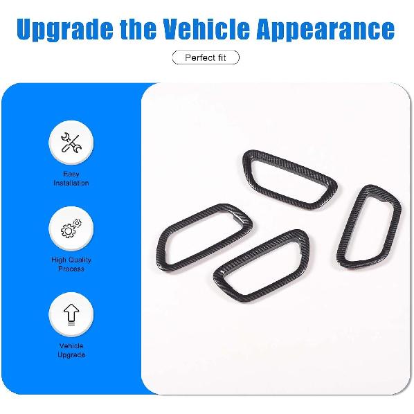 Interior Door Handle Frame Trim Compatible with Honda Pilot 2023-2025/ Honda Passport 2026 Accessories, ABS Inner Door Handle Panel Protector Cover