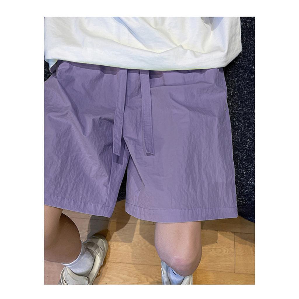 Pantaloncini a Gamba Larga Vita Alta Leggeri ad Asciugatura Rapida - Pantaloncini Estivi Casual Traspiranti con Coulisse in Vita - Design Unisex